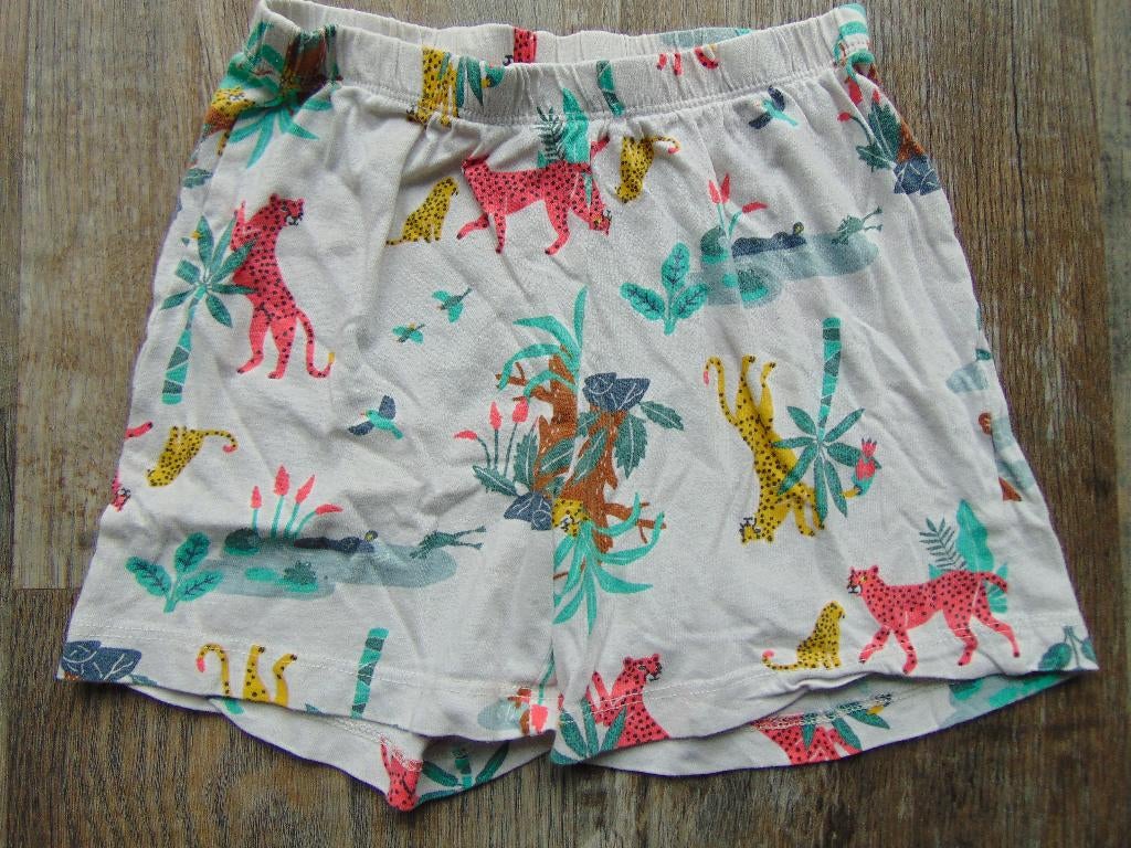 Hema korte pyjama broek wit panters maat 110 broekje, Nacht- of Onderkleding, Ophalen of Verzenden, Zo goed als nieuw, Hema
