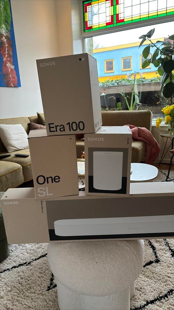 Sonos lege dozen 4x, Ophalen, Zo goed als nieuw