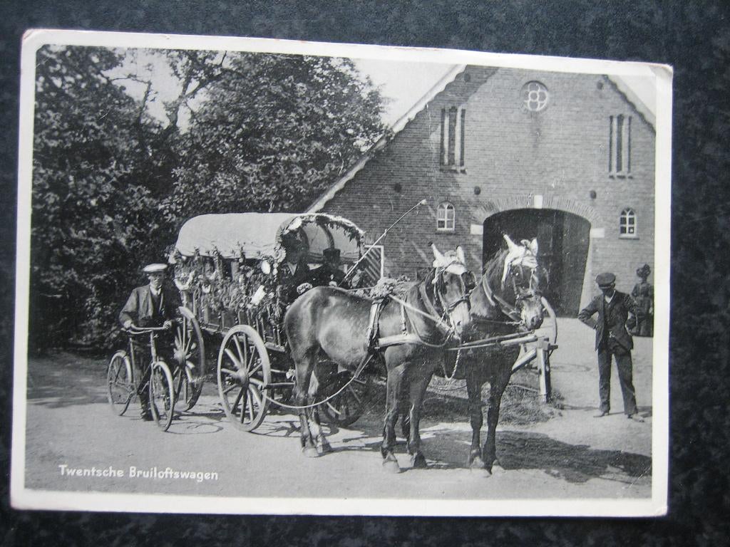 TWENTE Bruiloftswagen I Grootformaat, Ophalen of Verzenden, 1940 tot 1960, Overijssel