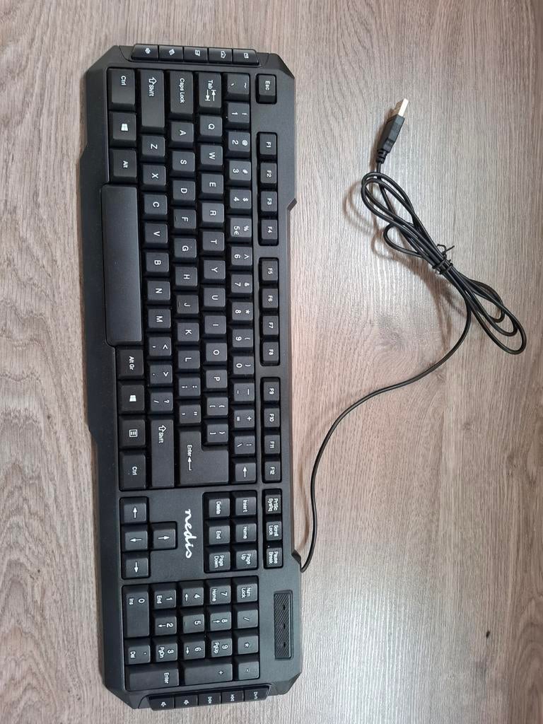 Nieuw Nedis Bedraad Toetsenbord Qwerty, Computers en Software, Toetsenborden, Nedis, Nieuw, Ophalen of Verzenden, Qwerty