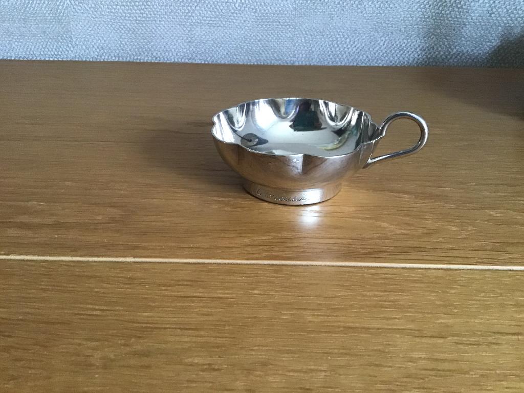 Verzilverd schaaltje op voet, Antiek en Kunst, Ophalen of Verzenden