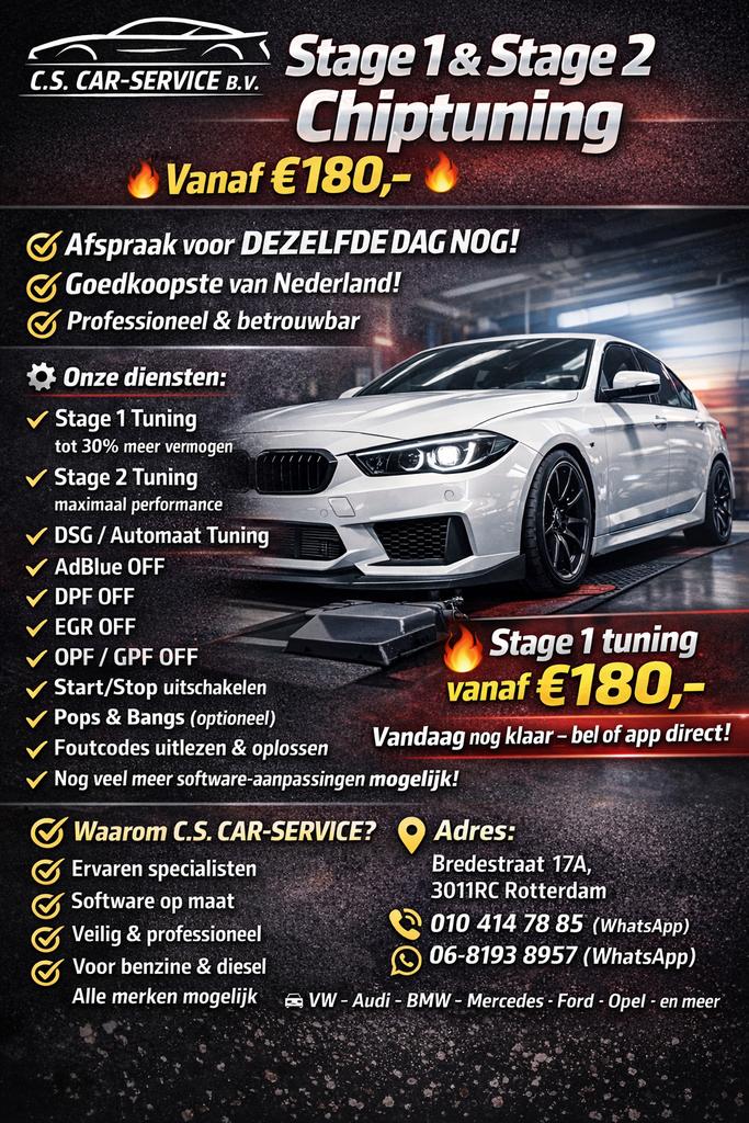 Chiptuning Stage 1 & 2 - Meer Vermogen!, Ophalen