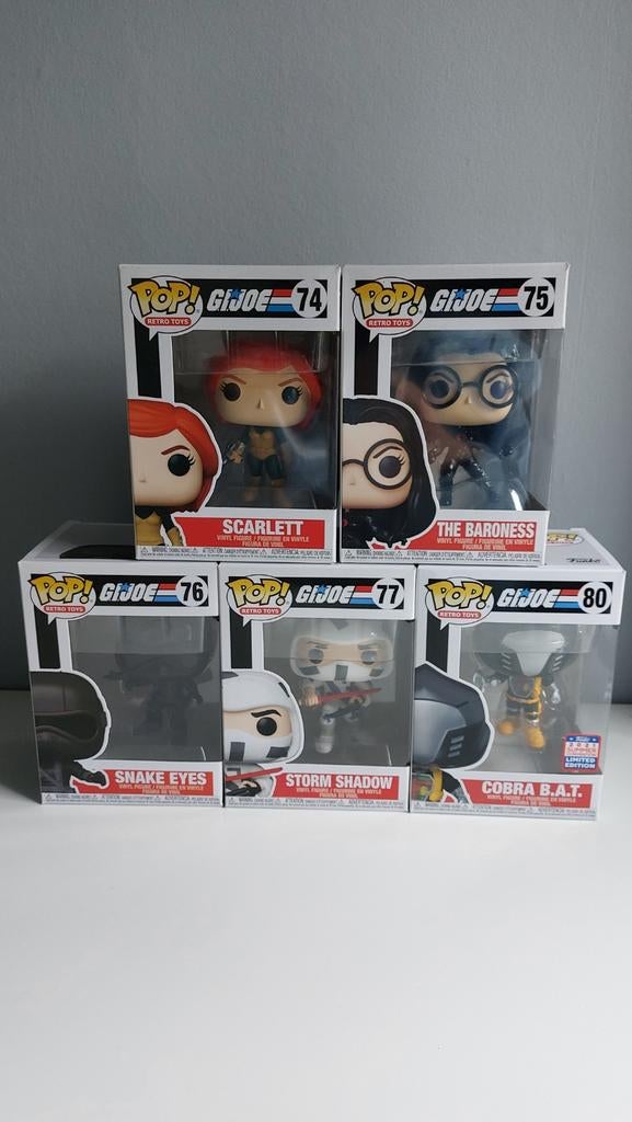 Set Funkopop G.I.Joe nummer 74,75,76,77 en 80, Verzamelen, Ophalen of Verzenden, Zo goed als nieuw