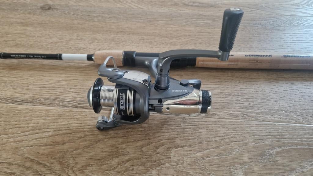 Cormoran hengels met molentjes, Ophalen, Nieuw, Werphengel