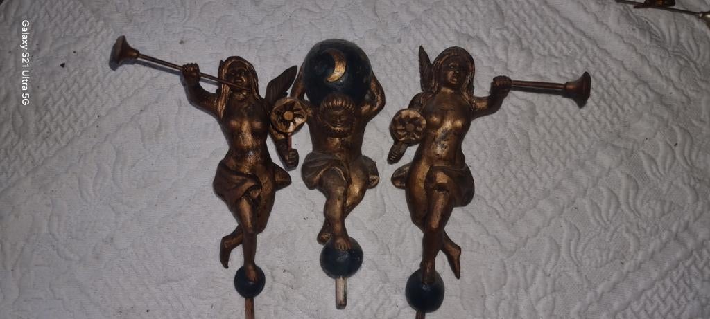 Friese staartklok houten poppenset antiek, Antiek en Kunst, Antiek | Klokken, Ophalen of Verzenden
