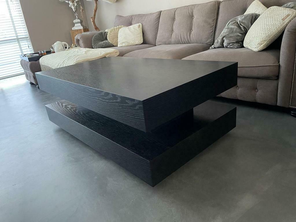 Eiken Salontafel hamburger model Eric Kuster stijl op maat, Huis en Inrichting, Tafels | Salontafels, Ophalen, Zo goed als nieuw