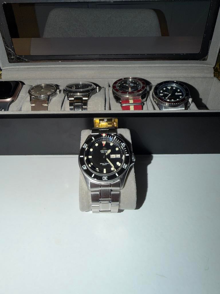 Orient Ray 2 zgan full set, Sieraden, Tassen en Uiterlijk, Horloges | Heren, Overige merken, Staal, Polshorloge, Ophalen of Verzenden