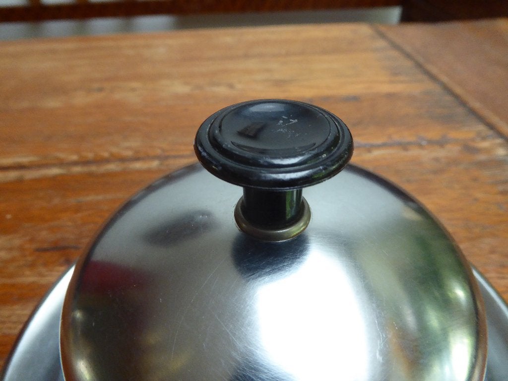Vintage RVS botervloot met stolp Demeyere, Ophalen of Verzenden