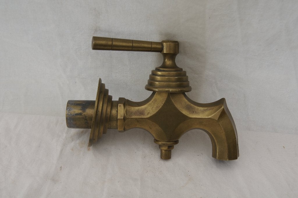 Antieke bronzen kraan met decoratieve handgreep, Antiek en Kunst, Antiek | Koper en Brons, Ophalen, Brons