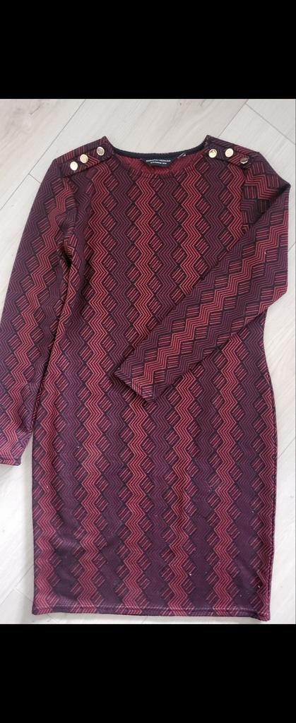 Dorothy Perkins jurk met patroon en gouden knopen, Kleding | Dames, Jurken, Maat 38/40 (M), Ophalen of Verzenden, Knielengte, Dorothy Perkins