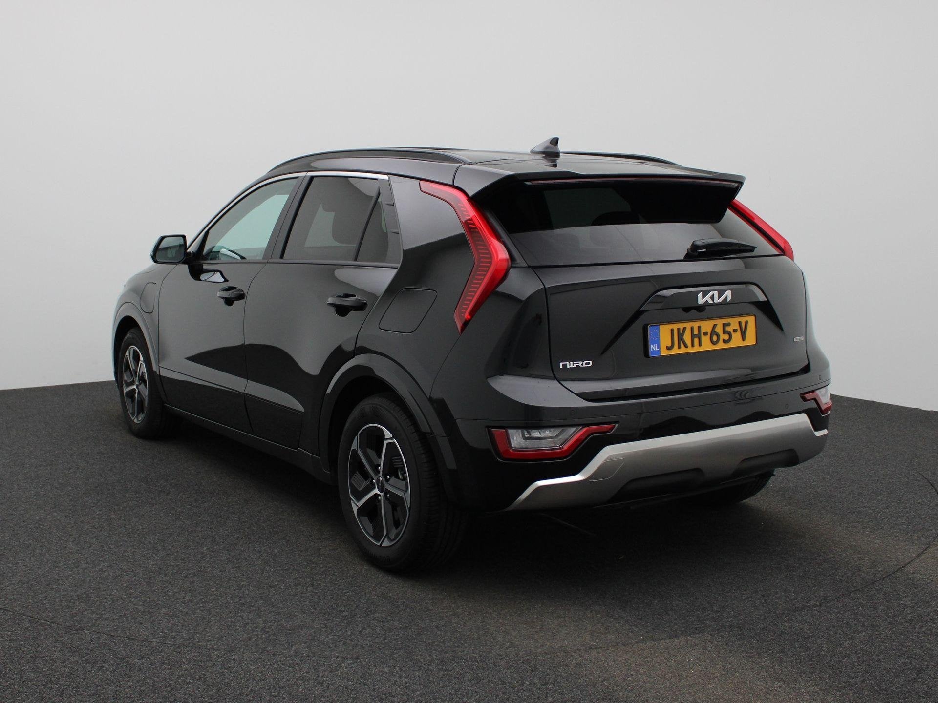 Kia Niro 1.6 GDi PHEV DynamicPlusLine Navi | Cruise | Leder, Auto's, Gebruikt, Euro 6, 179 pk, Zwart