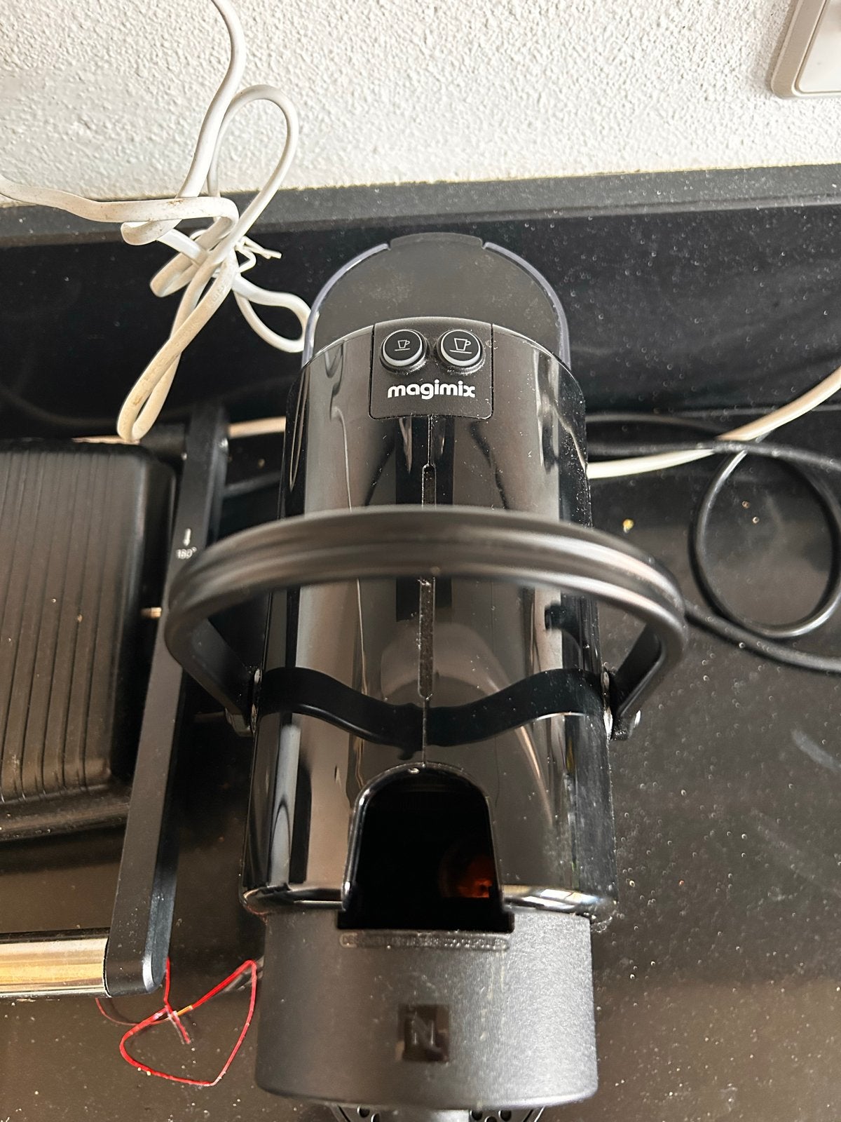 Magimix Nespresso Inissia Koffiecupmachine Zwart, Witgoed en Apparatuur, Koffiezetapparaten, Ophalen, Gebruikt, Koffiemachine