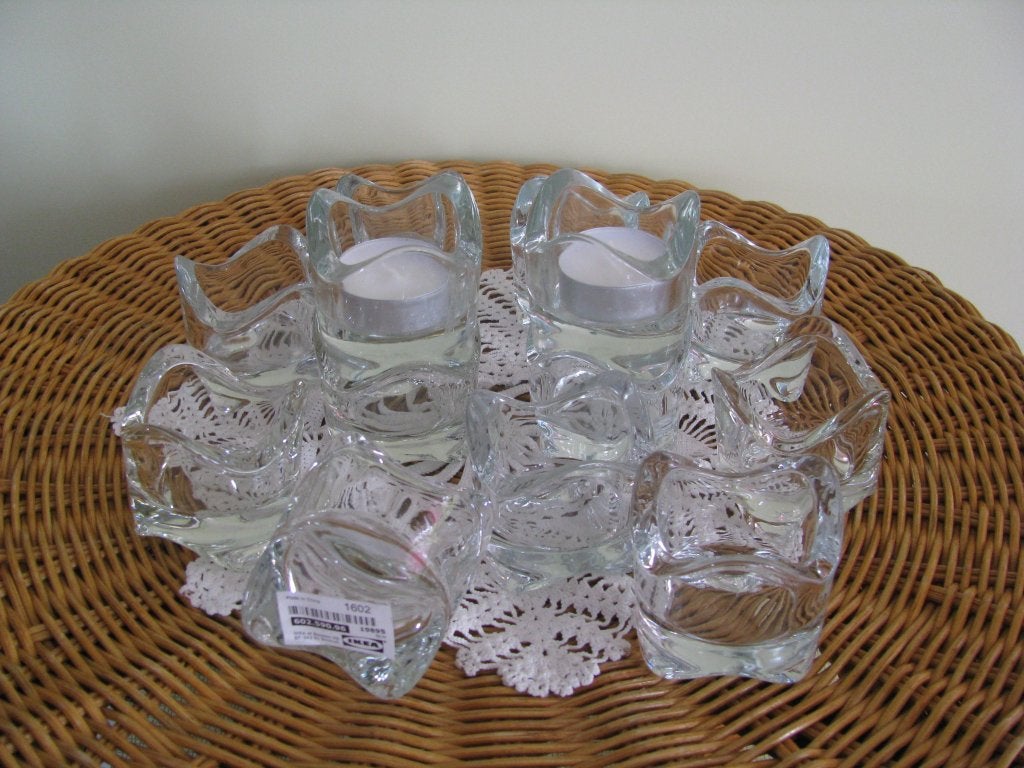 13 x IKEA sfeerlicht Väsnas * stapelbaar * in 1 koop = € 10, Ophalen of Verzenden, Zo goed als nieuw, Overige materialen, Minder dan 25 cm