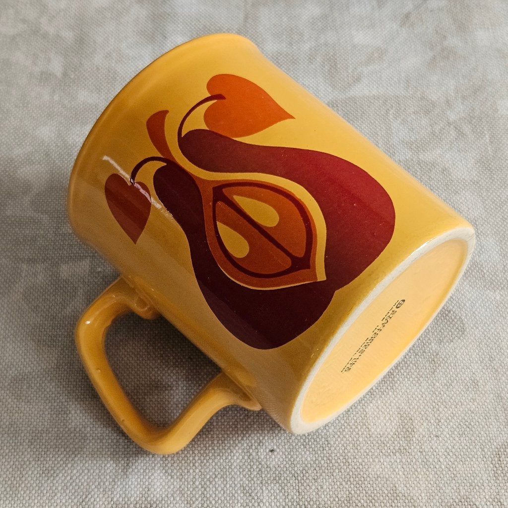 26190 - Retro seventies grote beker met peer deco, Ophalen of Verzenden, Huis en Inrichting