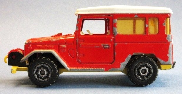1 vintage Toyota 4x4 van Majorette - jaren 80, Ophalen of Verzenden