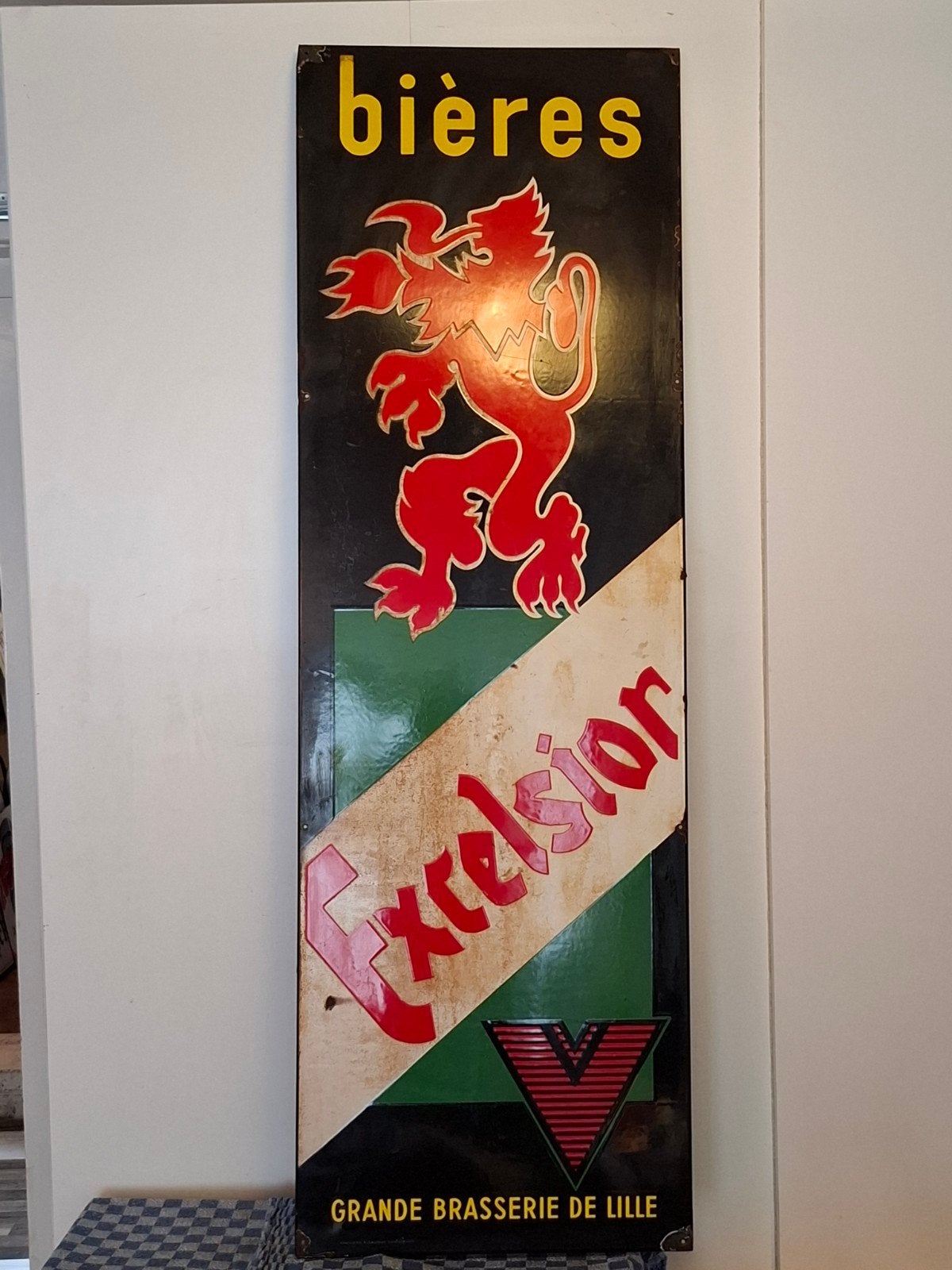Emaille bord, Ophalen of Verzenden, Gebruikt, Reclamebord, Plaat of Schild, Overige merken