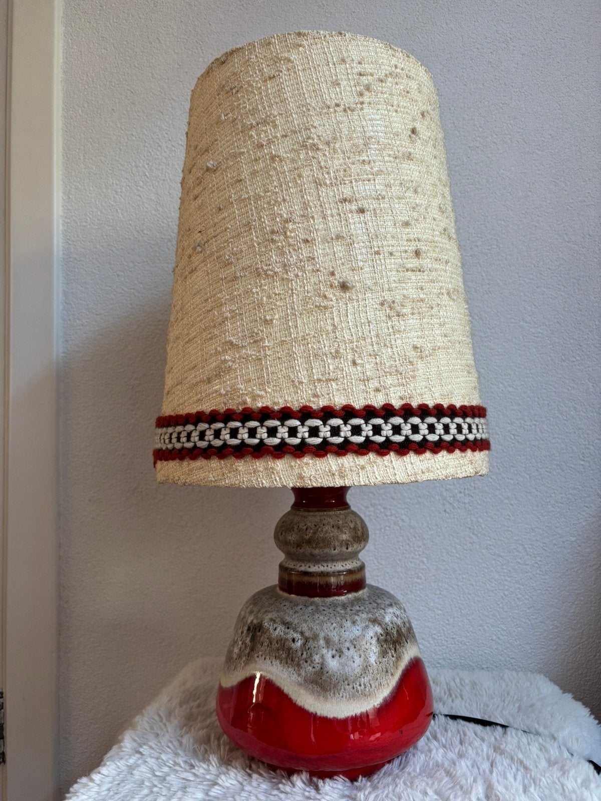 Fat lava tafellamp lamp West-Germany Keramik 61 cm, Ophalen of Verzenden, Zo goed als nieuw, Keramiek