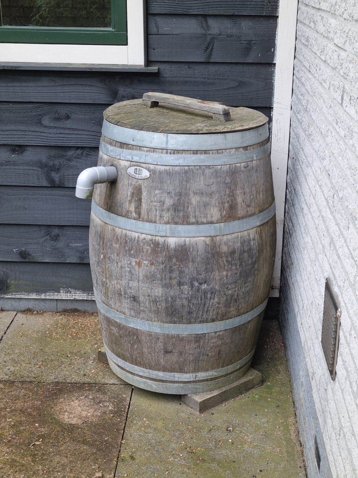 Houten regenton, 150 liter of meer, Ophalen, Hout