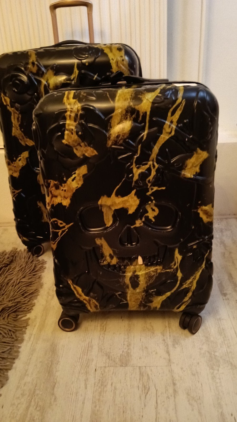 Mooie nieuwe koffers XL en M met doodshoofd, Sieraden, Tassen en Uiterlijk, Koffers, Hard kunststof, Nieuw, Ophalen of Verzenden