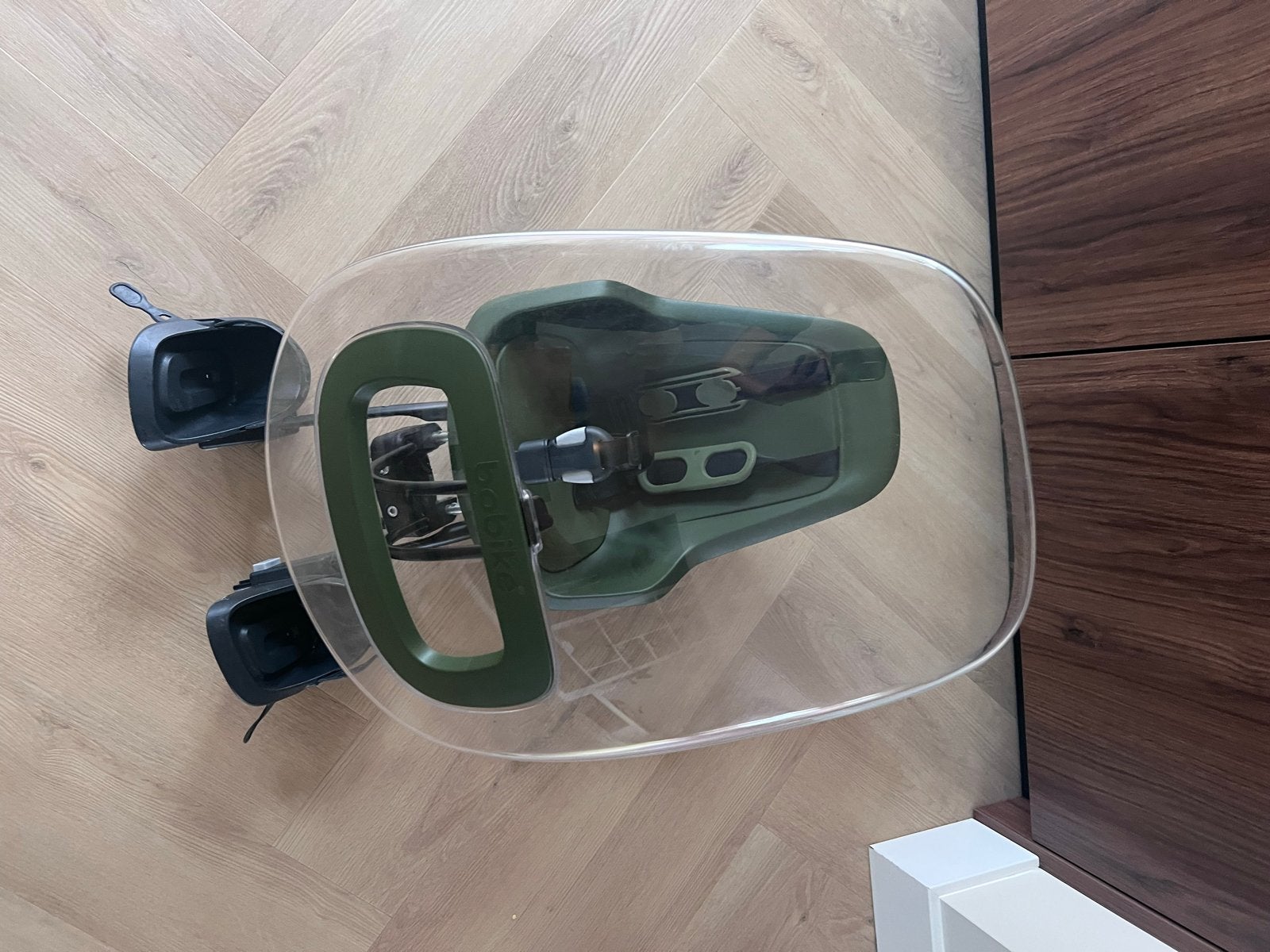 Bobike voorzitje met windscherm - Zo goed als nieuw, Voetsteuntjes, Voorzitje, Ophalen of Verzenden, Zo goed als nieuw
