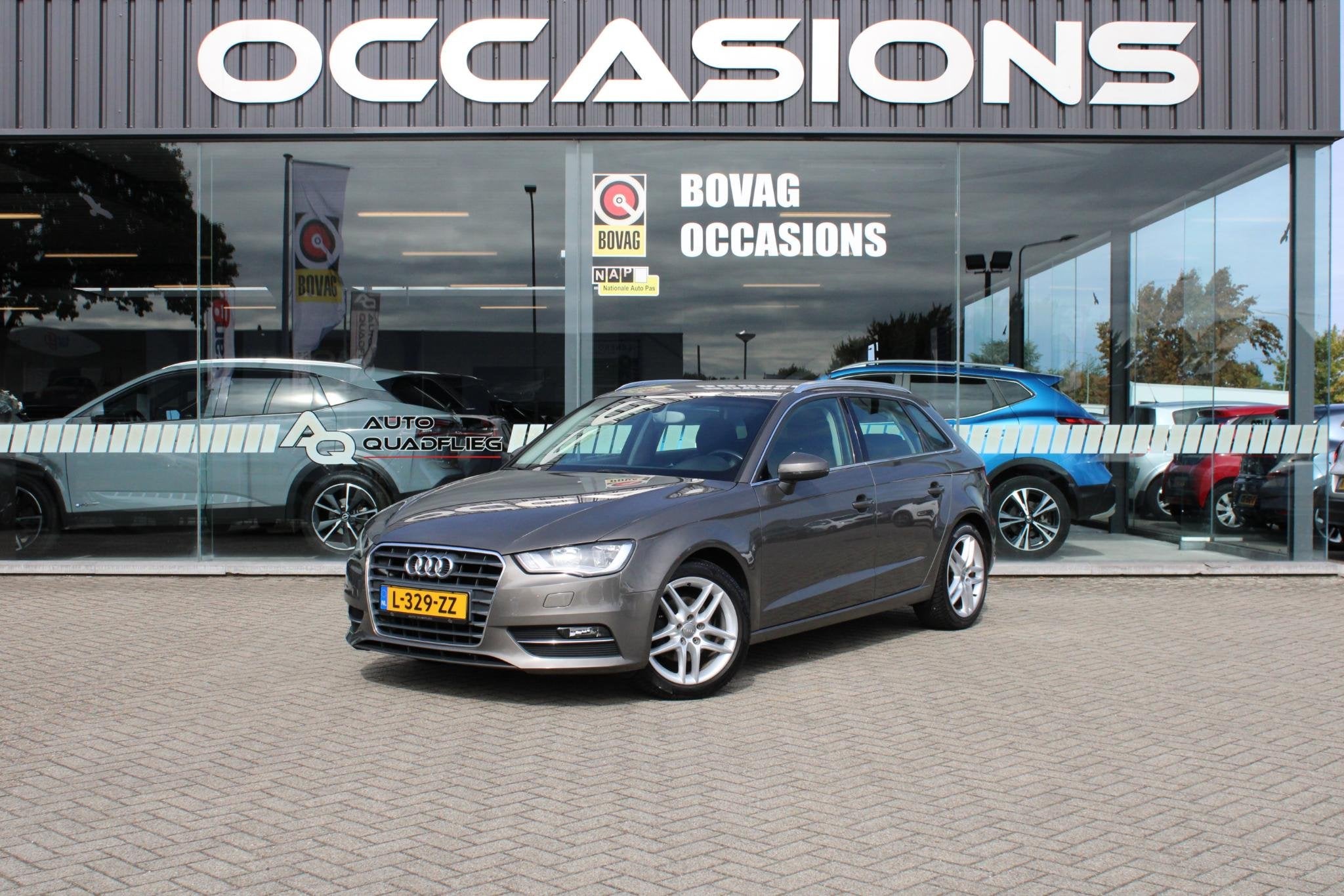 Audi A3 Sportback 1.4 TFSI Ambition NAVI/ PDC/ STOELVERWARMI, Auto's, Voorwielaandrijving, Stof, Gebruikt, Zwart