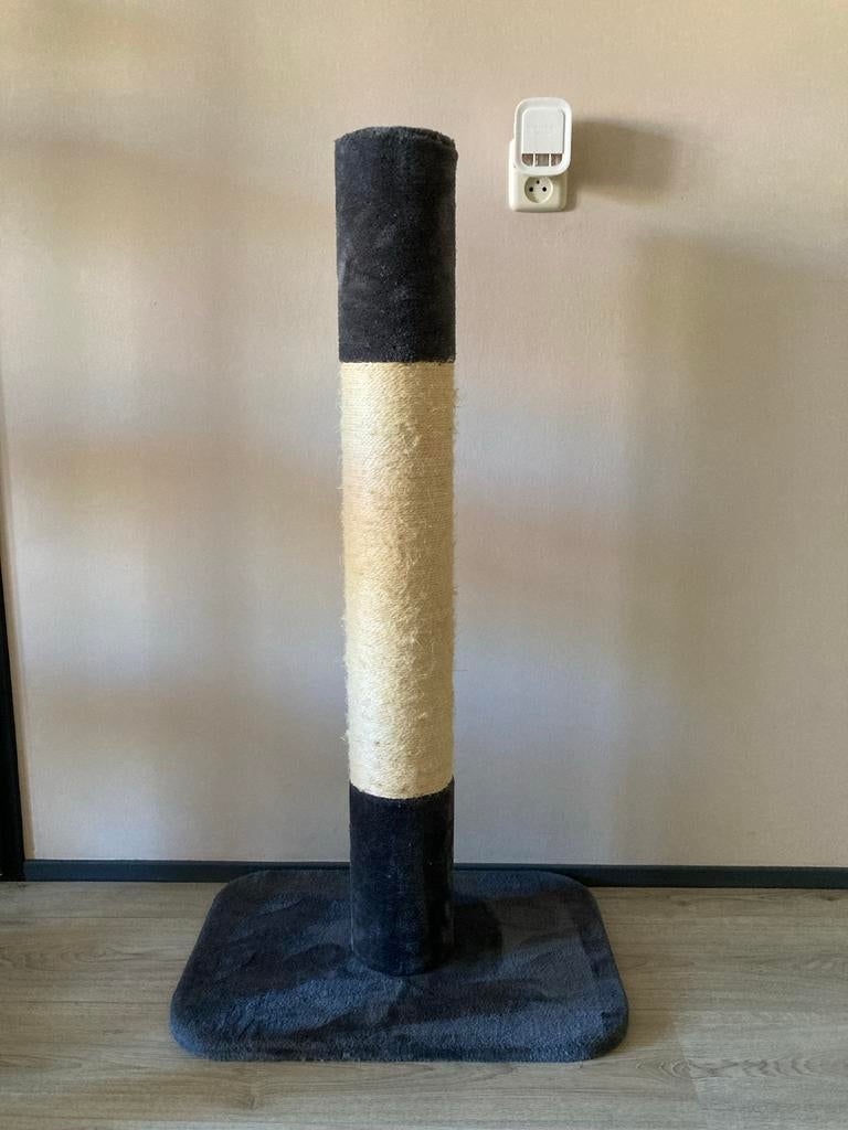 Stevige Dikke Krabpaal / Krabstam (Antraciet/Beige) - ZGAN, Dieren en Toebehoren, Ophalen of Verzenden, Zo goed als nieuw, Krabpaal