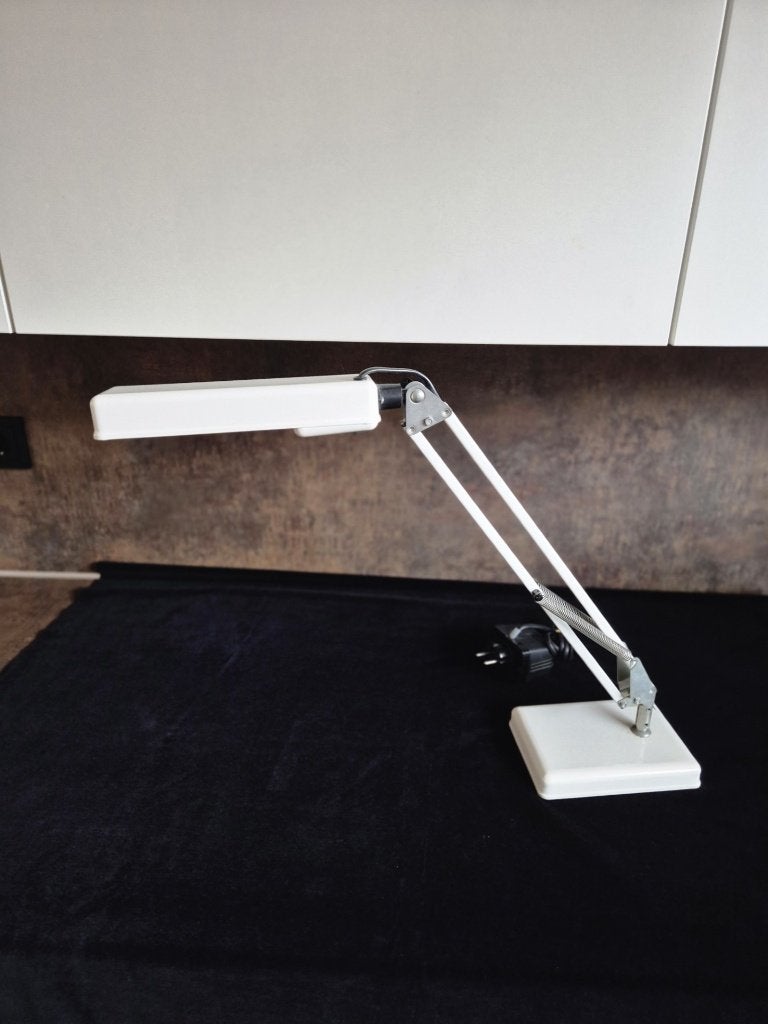 Bureaulamp - Architectenlamp - Metaal - Wit - Massive, 50 cm, Bureaulamp, Gebruikt, Overige merken