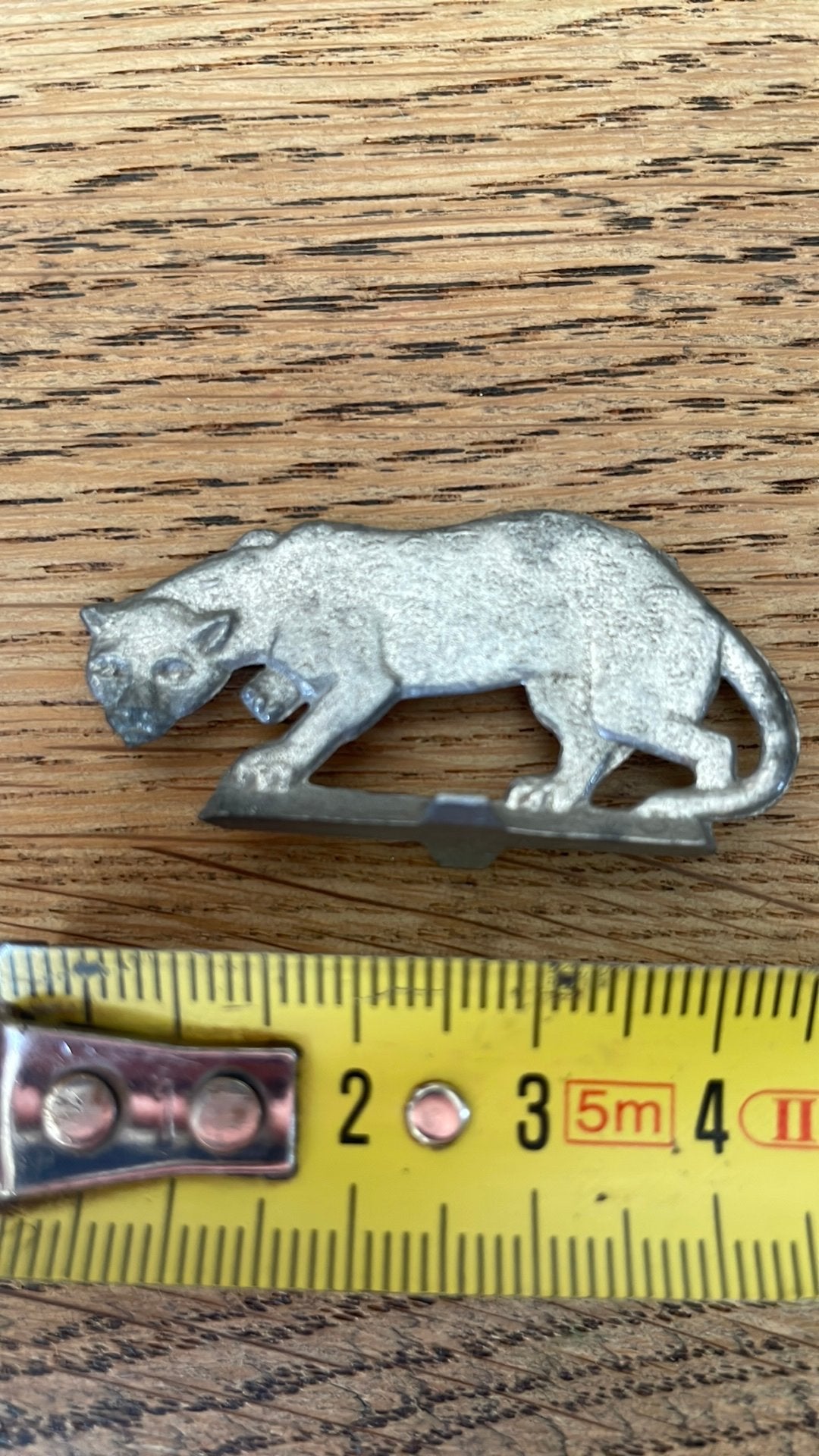 Tinnen figuur luipaard., Ophalen of Verzenden, Gebruikt