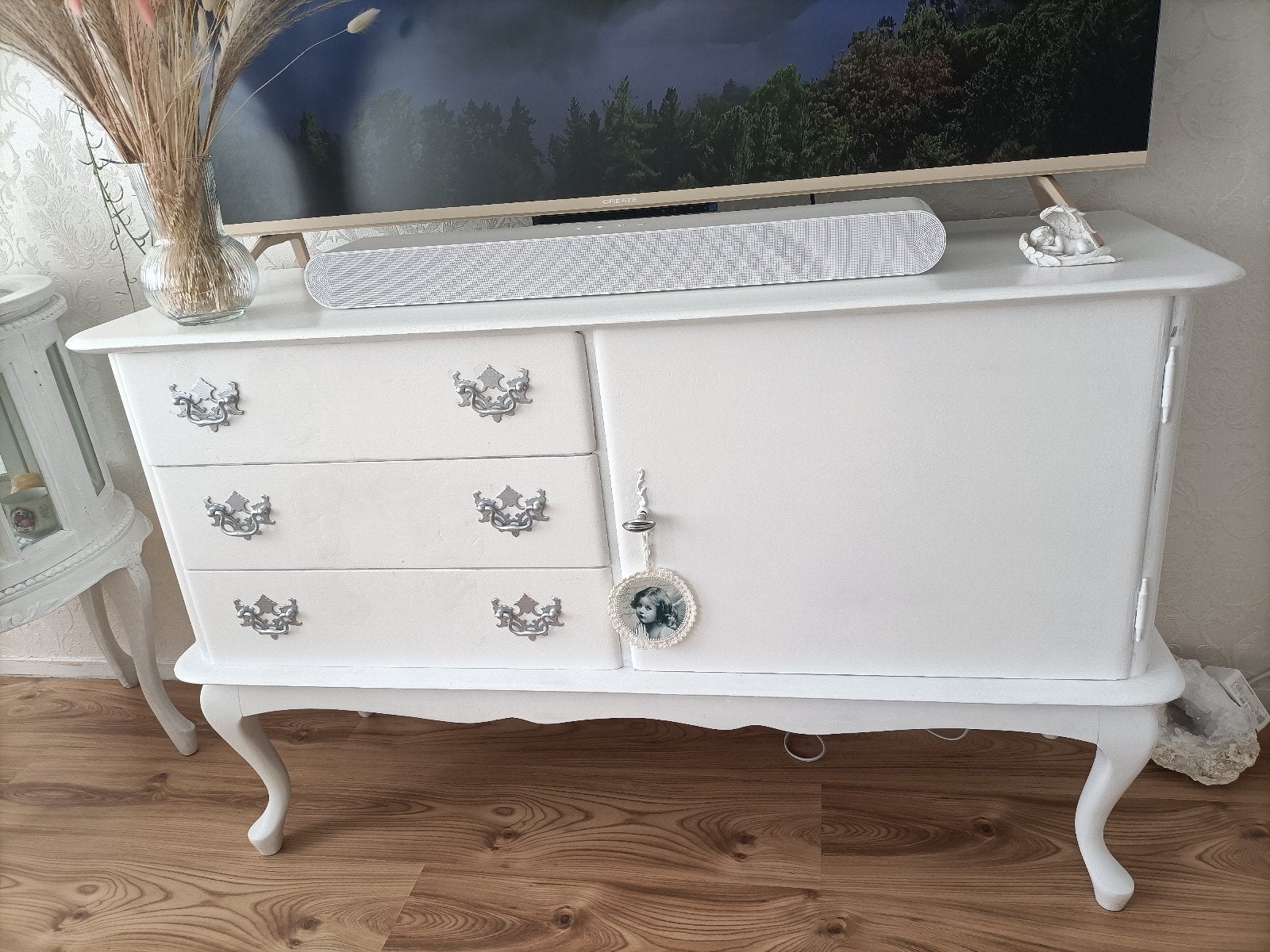 Queen ann dressoir wit, Ophalen, Gebruikt, Klassiek, landelijk, 25 tot 50 cm