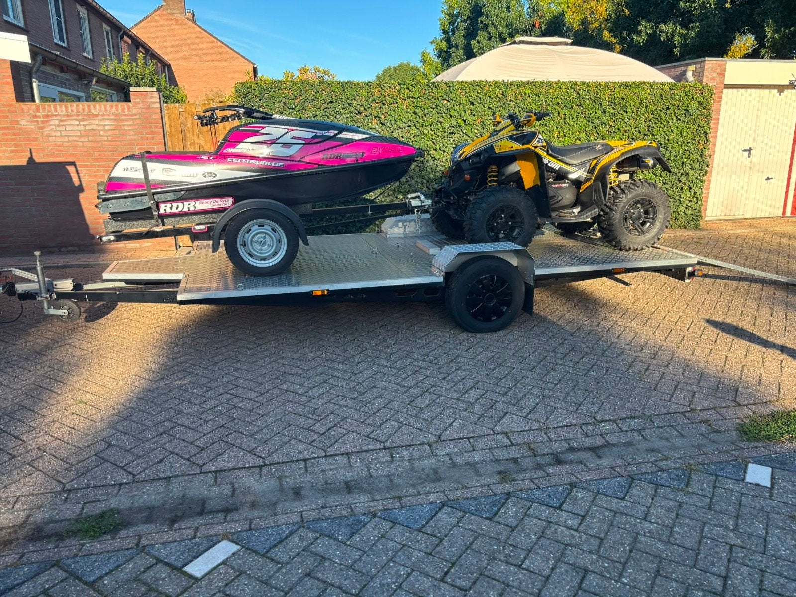 grote Robuuste plateauwagen, aanhanger aanhangwagen, Ophalen of Verzenden, Zo goed als nieuw