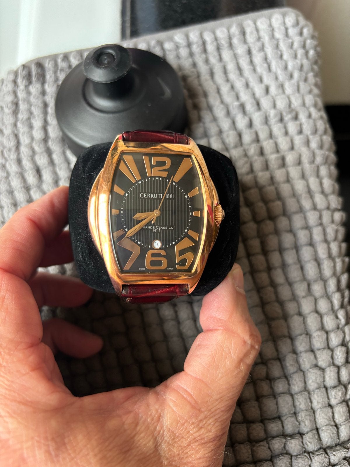 Cerruti 1881 Horloge - Roségoud met Bruine Leren Band, Overige merken, Overige materialen, Leer, Polshorloge