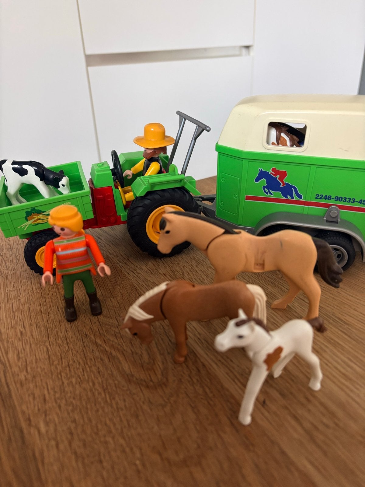 Playmobil Boerderij Set: Tractor, Trailer, Paarden & Koe, Ophalen, Gebruikt, Jongen of Meisje