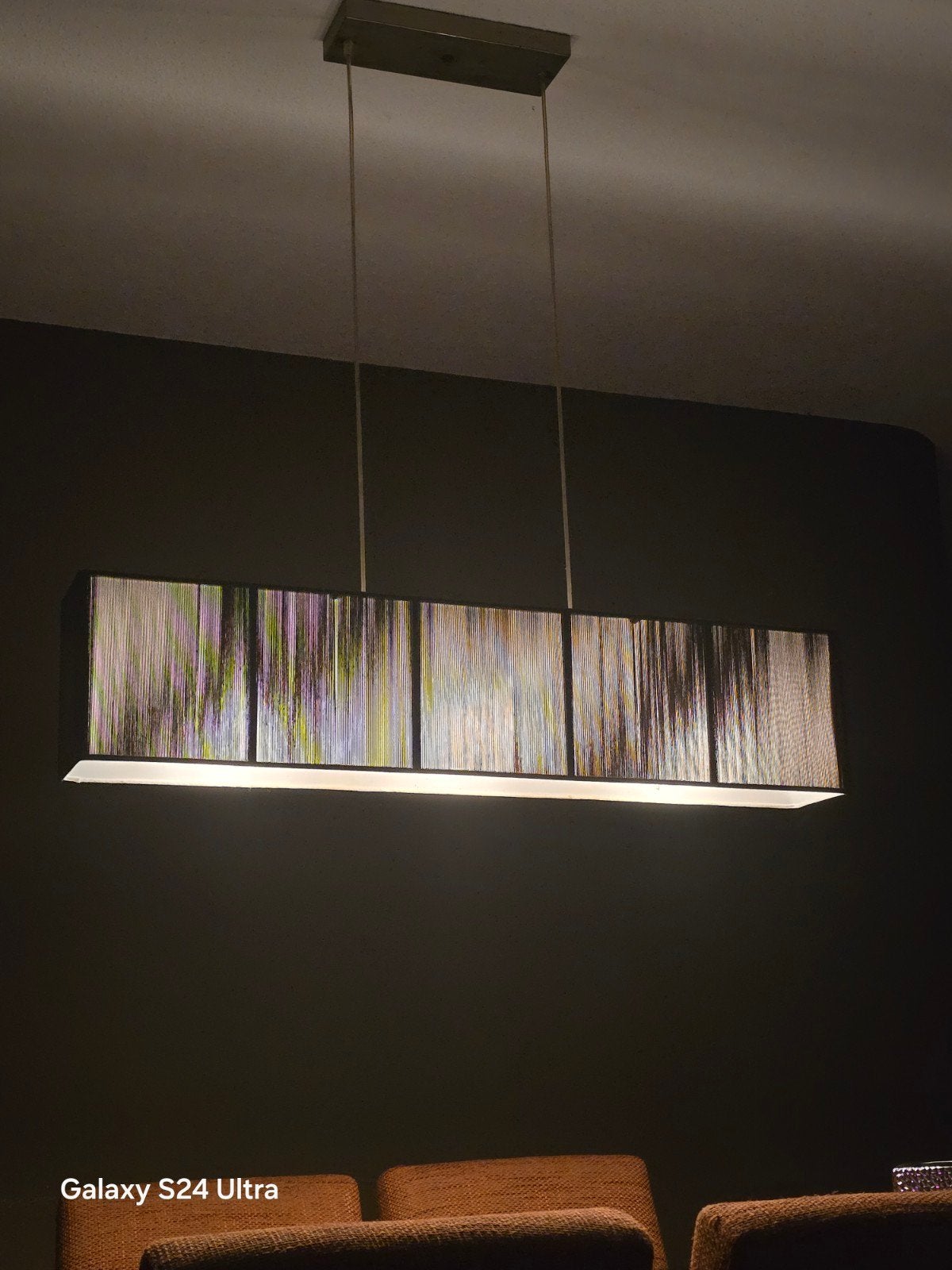 tafelhang lamp (italian design) en 6 eettafel stoelen met wi, Antiek en Kunst, Ophalen