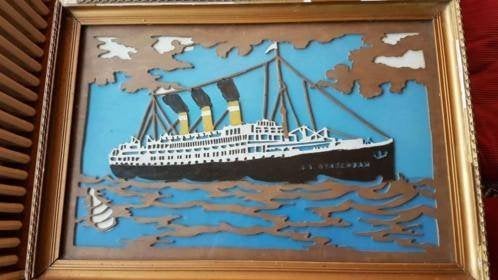 houtsnijwerk SS Statendam. Fantastisch gemaakt., Antiek en Kunst, Kunst | Beelden en Houtsnijwerken, Ophalen