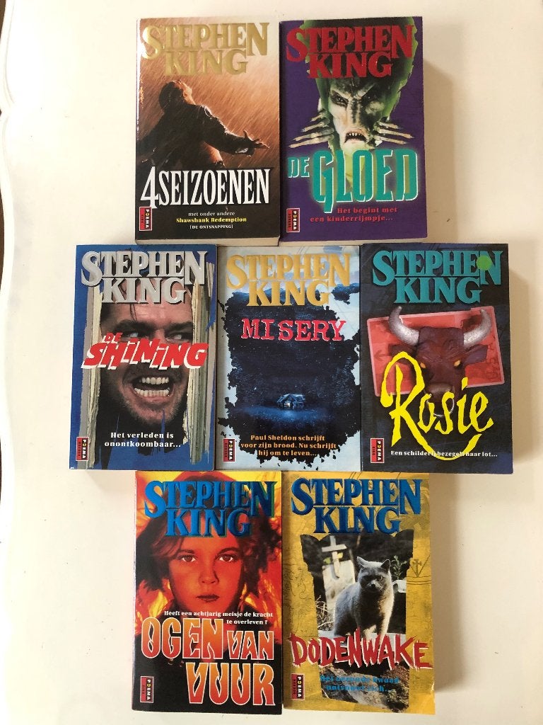 Set van 7 boeken Stephen King, Boeken, Ophalen of Verzenden, Gelezen, Stephen King