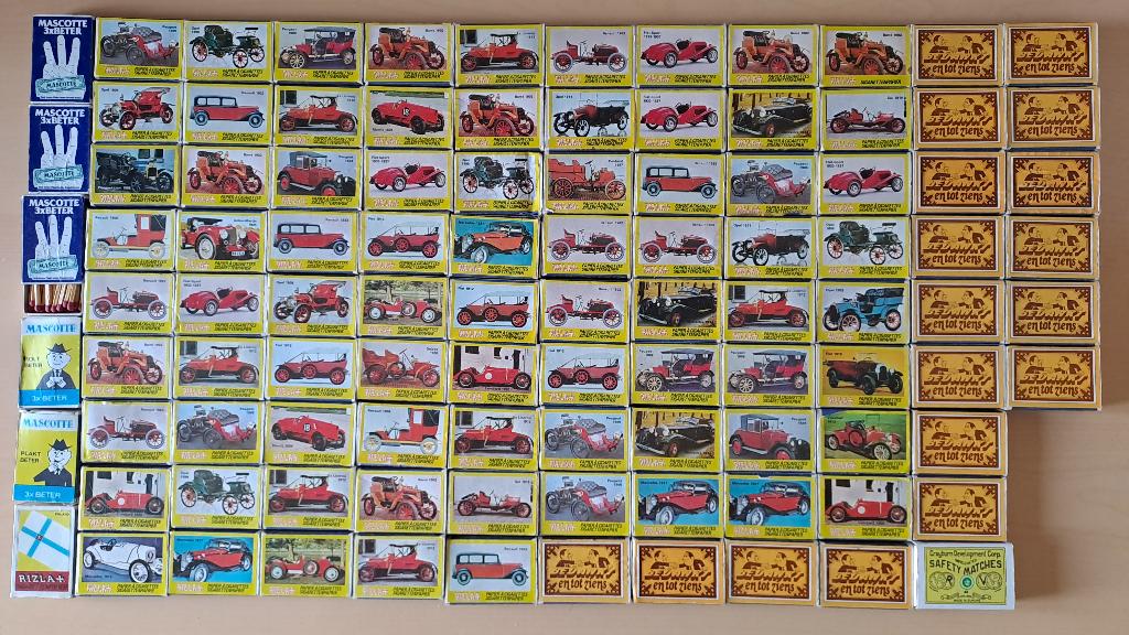 Vintage luciferdoosjes oldtimer, Ophalen, Zo goed als nieuw