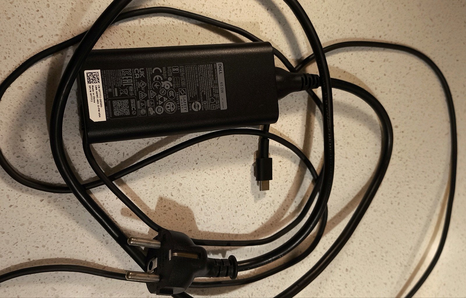 dell da65nm190 oplader, Computers en Software, Ophalen of Verzenden, Zo goed als nieuw, Dell