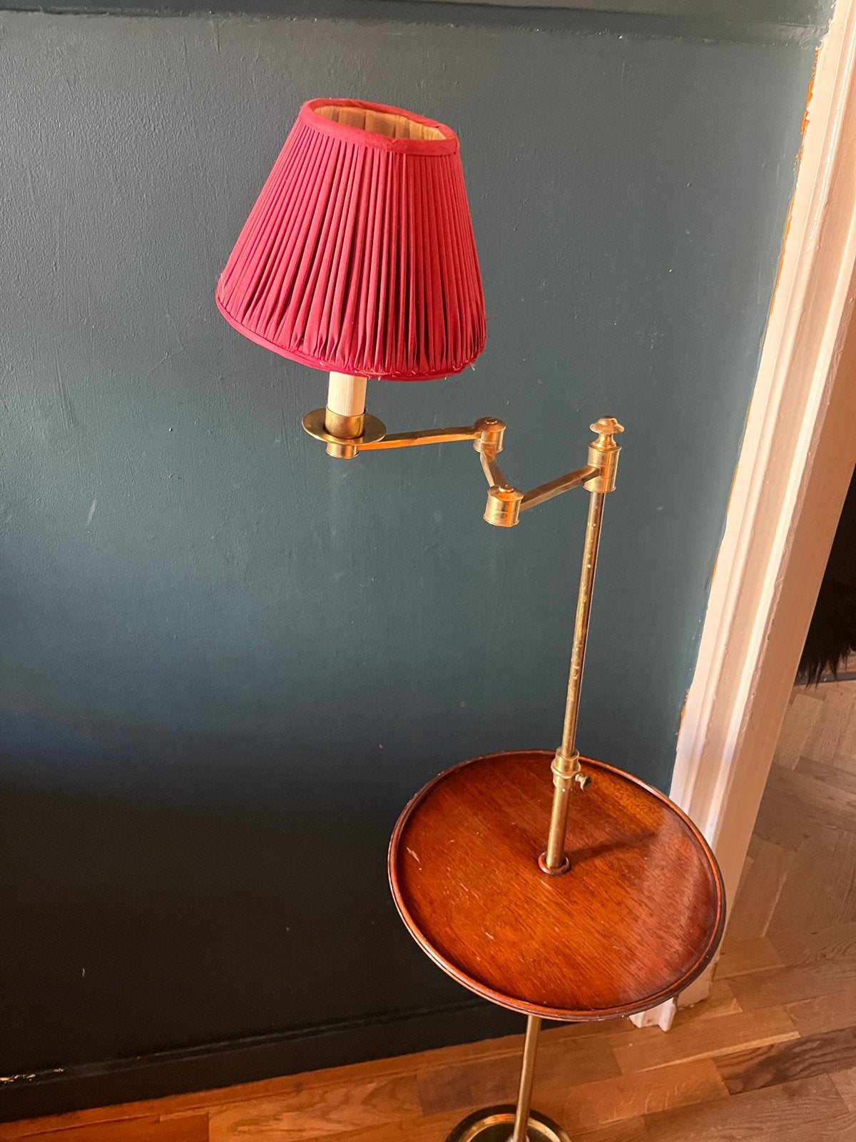 Messing franse antieke lamp met tafeltje, Ophalen, Zo goed als nieuw