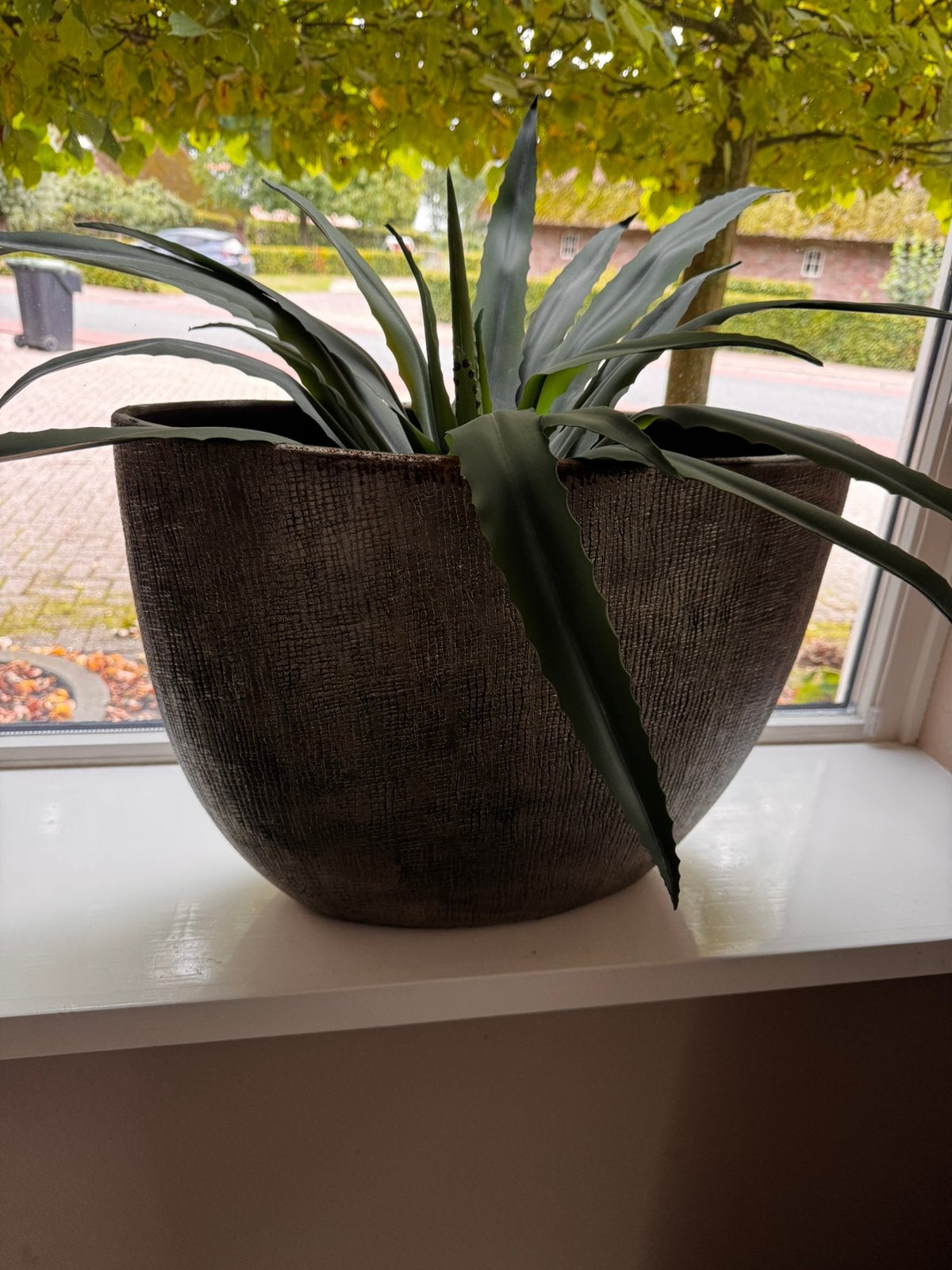 Twee Prachtige bloem potten, Tuin en Terras, Ophalen, 40 cm of meer, Zo goed als nieuw, Aardewerk
