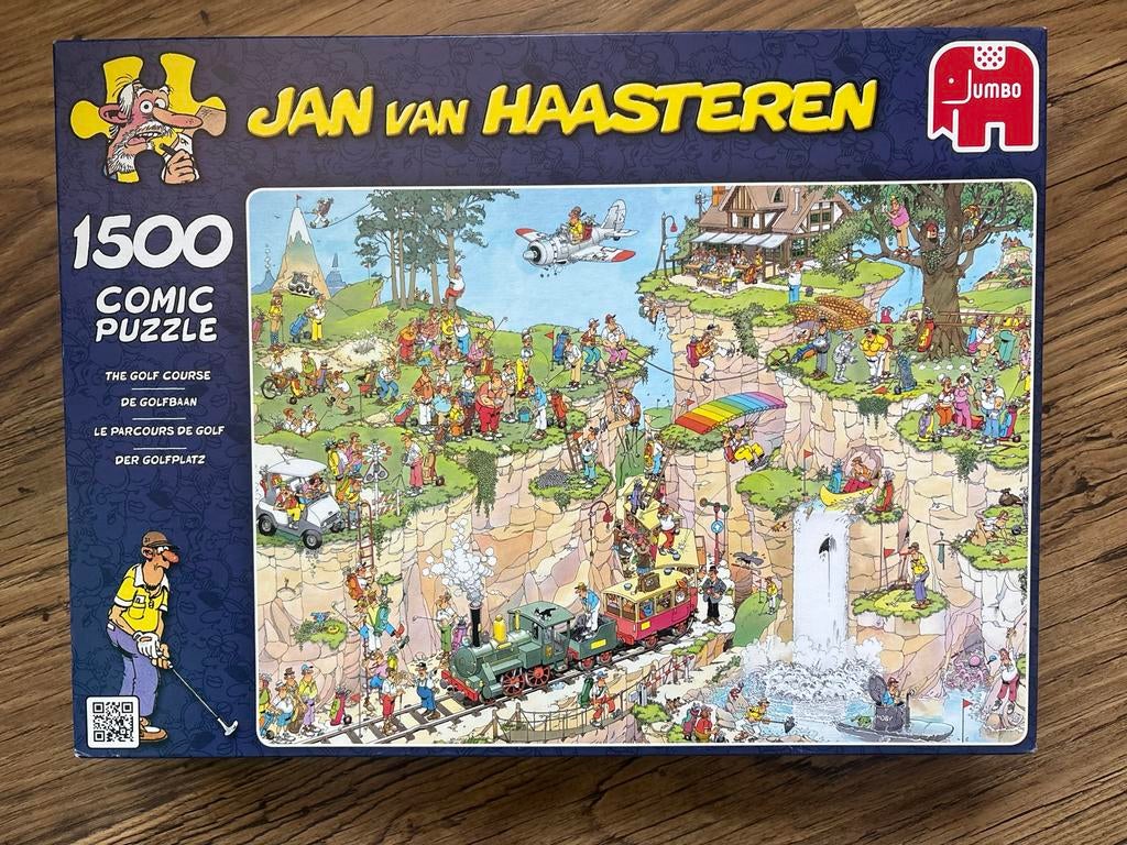Jan van Haasteren - De Golfbaan - 1500 stukjes, Ophalen of Verzenden, 500 t/m 1500 stukjes, Zo goed als nieuw, Legpuzzel