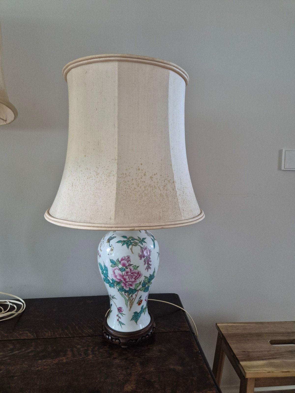 chineze tafellamp vintage, Huis en Inrichting, Lampen | Tafellampen, Ophalen, Gebruikt, 70 cm