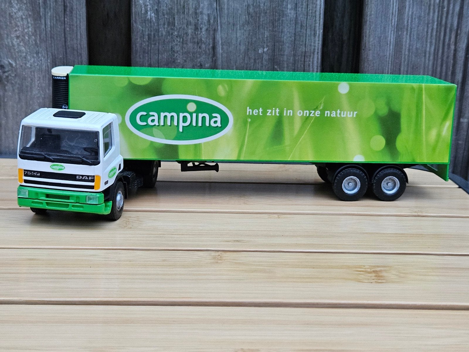 Lioncar DAF 75 Campina Koeltrailer 1:50, Ophalen of Verzenden, Zo goed als nieuw, Bus of Vrachtwagen, Lion Toys