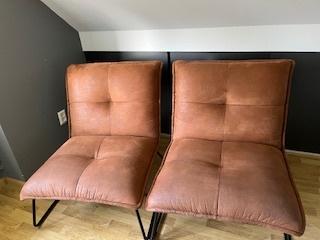 te koop mooie fauteuil cognac, Huis en Inrichting, Ophalen, Twee, Bruin, Zo goed als nieuw
