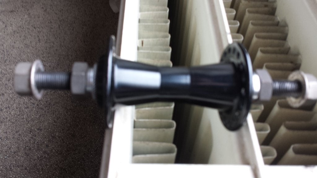 voornaaf hub 36h sealed bmx 100mm 3/8" as 38mm flange FMF, Ophalen, Kinderfiets, Zo goed als nieuw, Aluminium