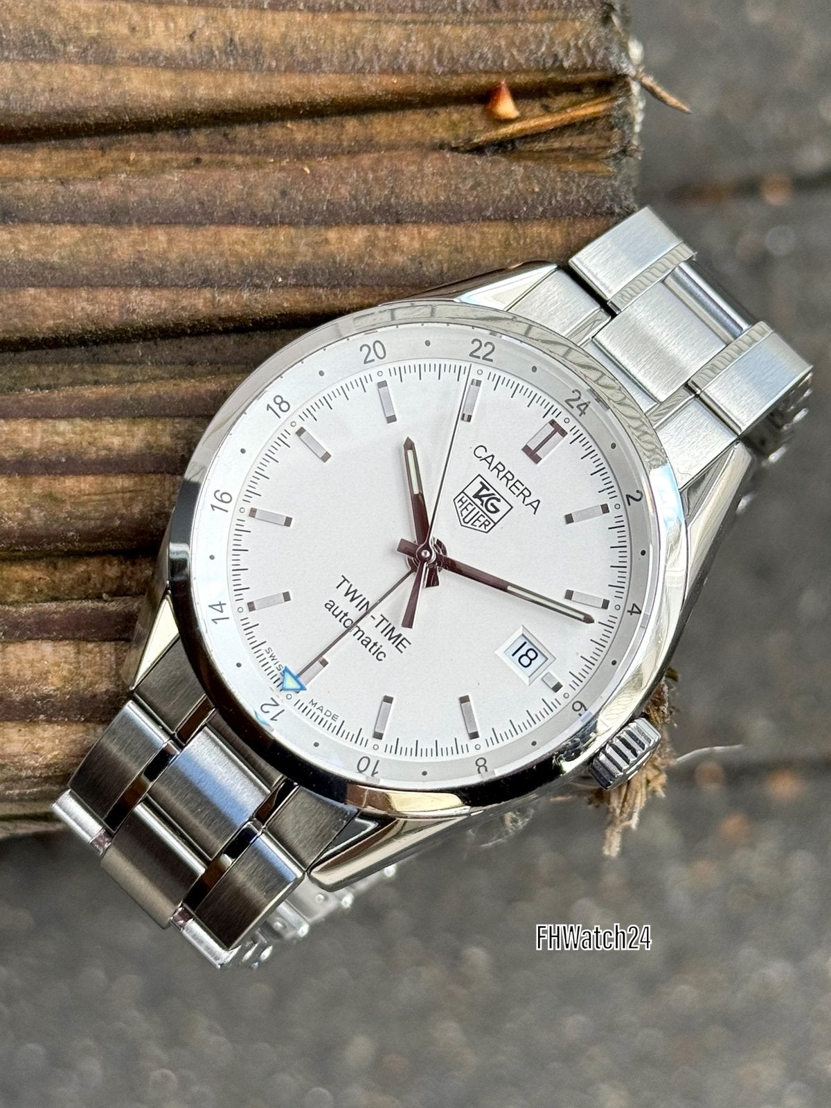 TAG Heuer Carrera Twin-Time WV2116. | Doos &, Staal, TAG Heuer, Gebruikt, Staal