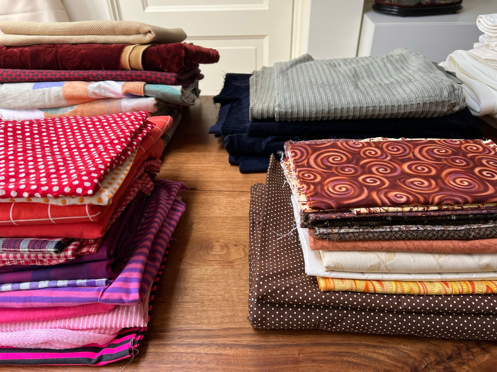 Grote partij diverse stoffen - ideaal voor hobbyisten, Ophalen, Gebruikt, Meerkleurig, 30 tot 120 cm
