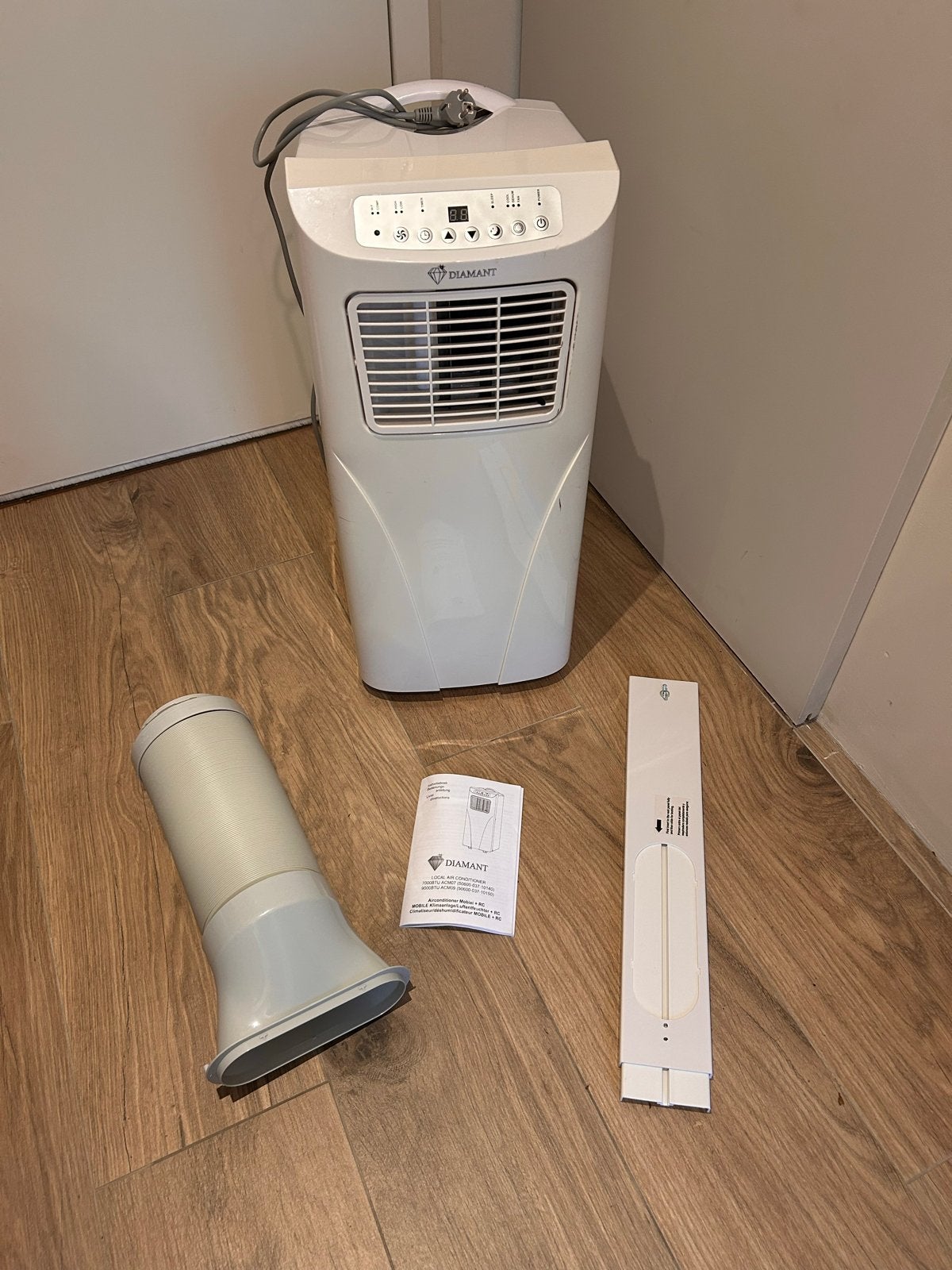 Diamant Mobiele Airco 7000 BTU - Koelen en Ontvochtigen, Witgoed en Apparatuur, Airco's, Ophalen, Gebruikt, Minder dan 60 m³, 2 snelheden