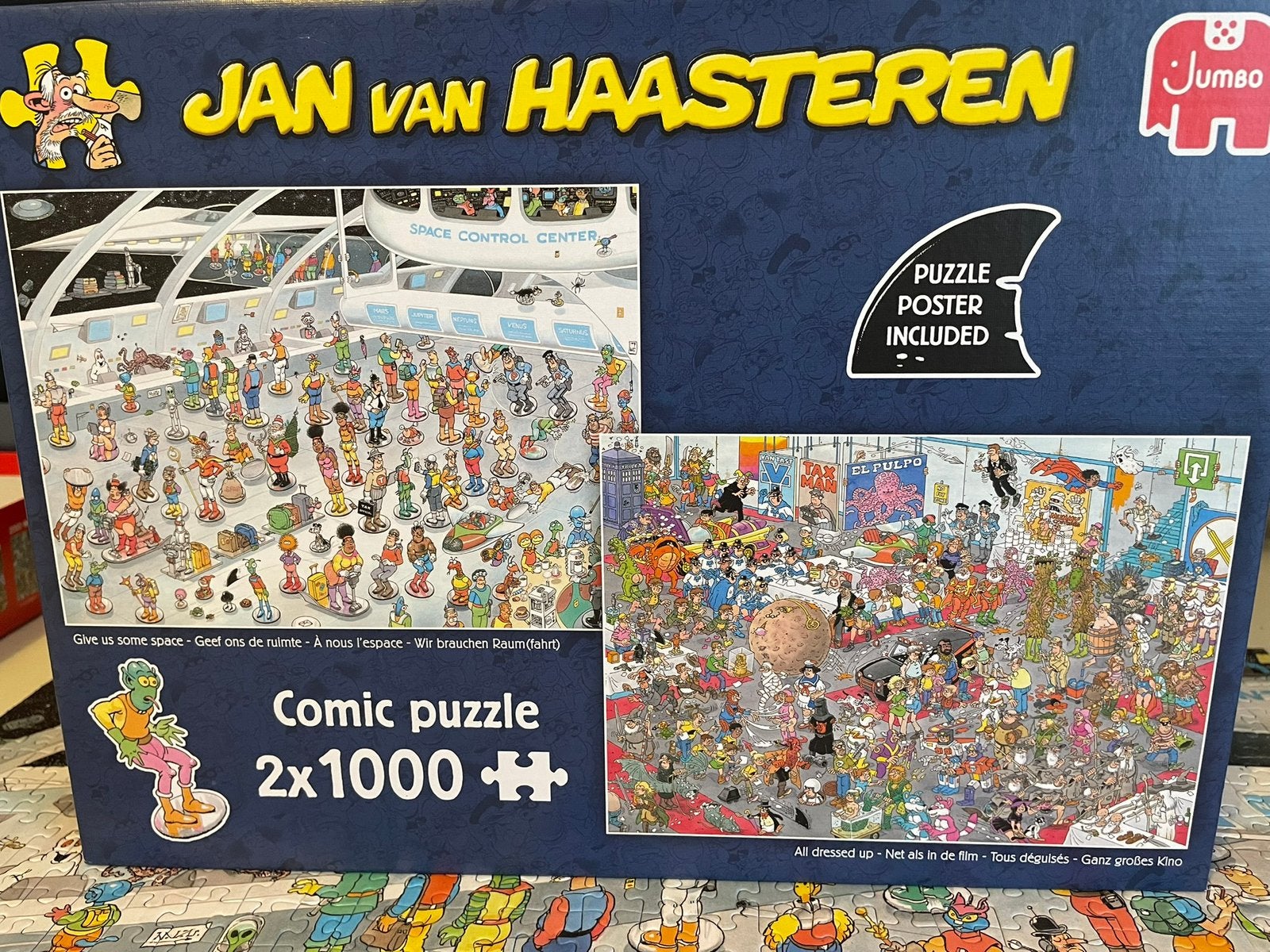RUILEN!  Van Haasteren 2x 1000 st in 1 doos, Ophalen of Verzenden, 500 t/m 1500 stukjes, Zo goed als nieuw, Legpuzzel