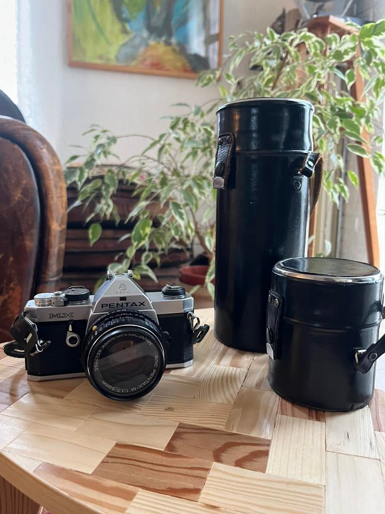 Lenzen analoog camera Panagor met gratis defecte pentax MX, Audio, Tv en Foto, Fotocamera's Analoog, Ophalen of Verzenden, Zo goed als nieuw