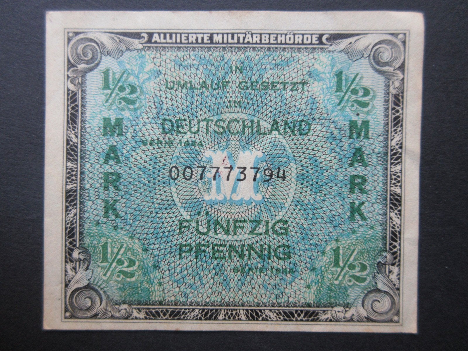 1/2 Mark 1944 Duitsland AMC p-191a (02) WW2 UNC-, Verzenden, Duitsland, Los biljet